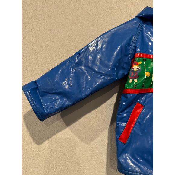 Vintage Kids Blue Rain‎ Jacket with Farm Print - Picture 8 of 8